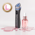 Better Aging set: Velloura GlowBooster device with the AuraVeil PDRN serum and the free PDRN balm stick