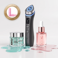The Glow Ritual: Velloura GlowBooster device, AuraVeil PDRN serum and VelvetJelly capsule cream with the free PDRN balm stick