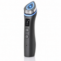 Velloura GlowBooster device, charcoal-gray body with chrome teardrop head and blue LED ring