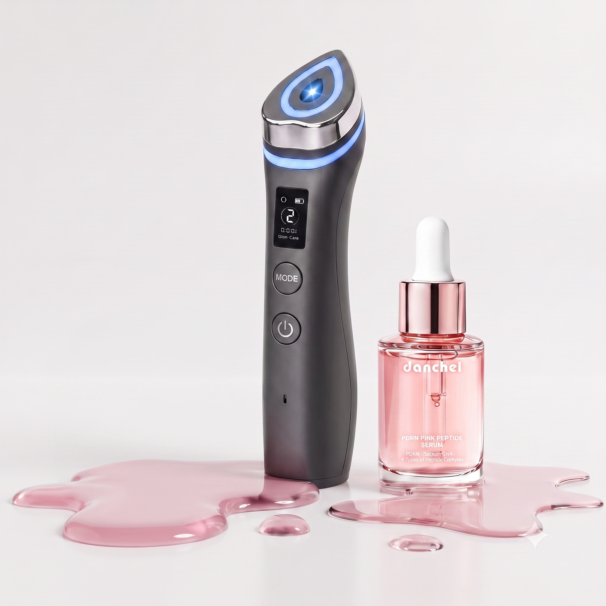 Better Aging set: Velloura GlowBooster device with the AuraVeil PDRN serum