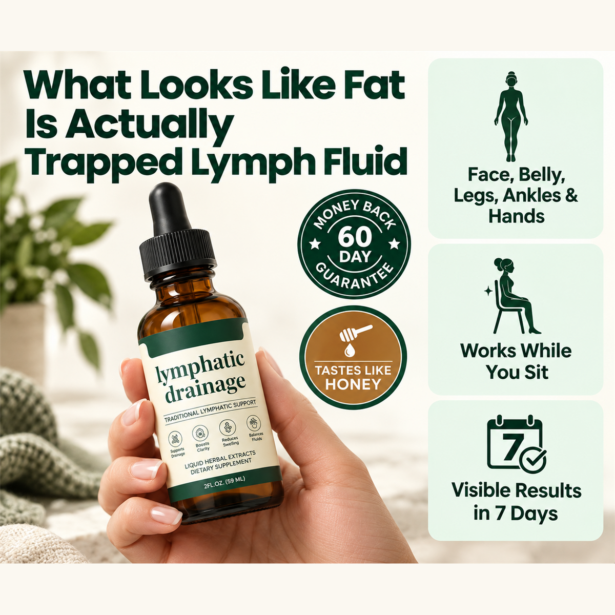 What looks like fat is actually trapped lymph fluid