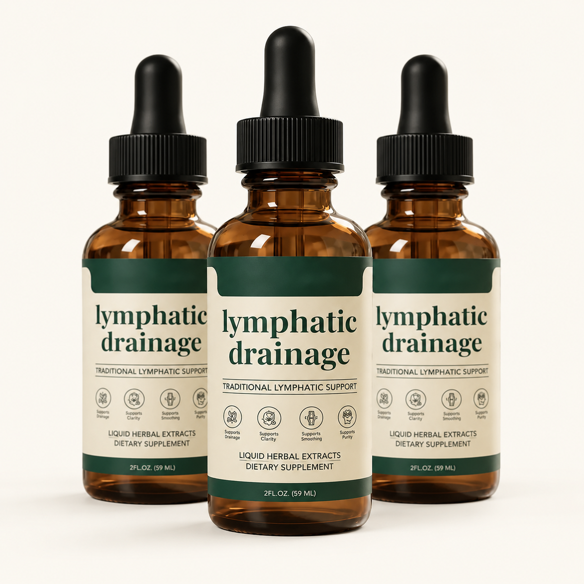 Three LymphFlow bottles