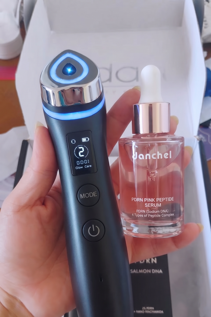 I love that the serum goes on first. I use my PDRN serum, then the GlowBooster, and finish the rest of my routine after.